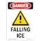 Signmission OSHA Danger Sign, Falling Ice, 10in X 7in Rigid Plastic, 7" W, 10" H, Portrait, Falling Ice OS-DS-P-710-V-1230 - alternate 1